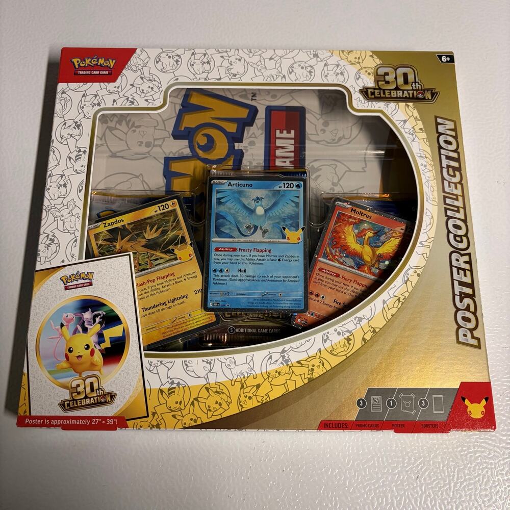 Pokémon TCG 30th Anniversary Celebration Poster Collection Box - SEALED